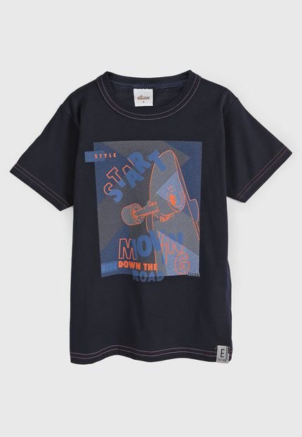 Camiseta Elian Infantil Skate Azul-Marinho - Marca Elian