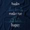 Camiseta Feminina Books Make Me Happy - Azul Marinho - Marca Studio Geek 