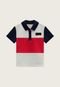 Camisa Polo Infantil Milon Color Block Branca - Marca Milon
