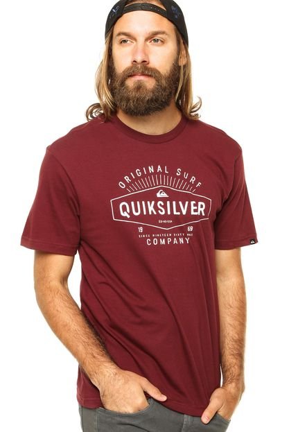 Camiseta Quiksilver Original Surf Vinho - Marca Quiksilver