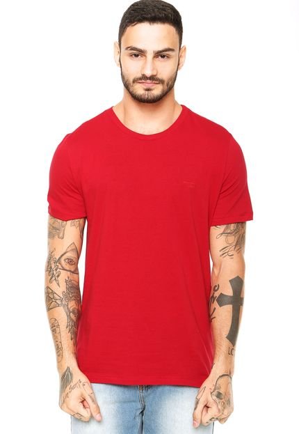 Camiseta Triton Bordado Vermelho - Marca Triton