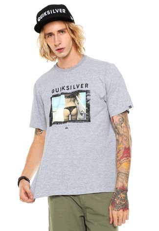 Camiseta Quiksilver Surfer Girl Cinza