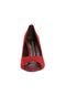 Peep Toe Beira Rio Salto Grosso Vermelho - Marca Beira Rio