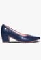 Sapato Feminino Social Fino Scarpin Croco Salto Medio Azul-Marinho - Marca TAKATA BY RAFAEL TAKATA