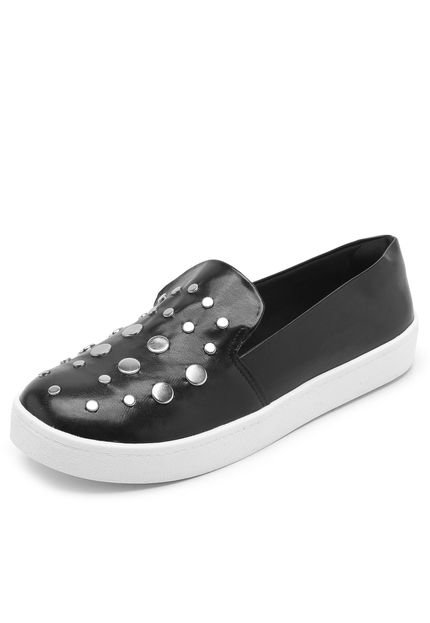 Slip On VIA UNO Tachas Preto - Marca VIA UNO