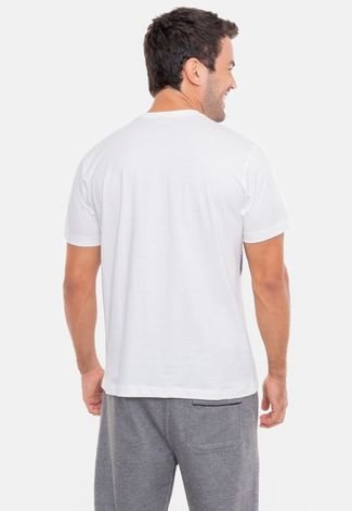 Camiseta HD Flower Texture Branca
