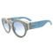 Óculos de Sol Leaf em Madeira - Mini Charles Imbuia/47 -  Azul - Marca Leaf
