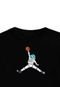 Camiseta Preta Manga Curta Relaxado T-shirt Estampada Astronauta Basketball - Marca Relaxado