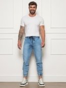 Calça Jogger Jeans Silver Masculina Azul Médio - Marca CKF Wear