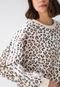 Blusa de Moletom Fechada adidas Originals Leopard Luxe Off-White - Marca adidas Originals