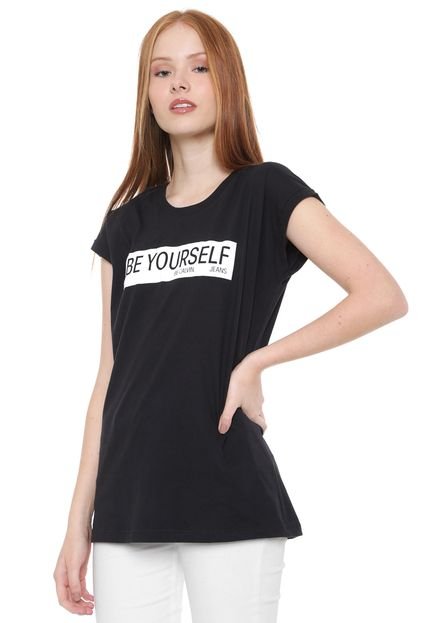 Camiseta Calvin Klein Jeans Be Yourself Preta - Marca Calvin Klein Jeans