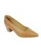Scarpin feminino sapato social formal caramelo salto grosso bico fino confortável - Marca SACOLÃO DOS CALÇADOS