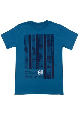 Camiseta Menino Estampa Frontal Azul