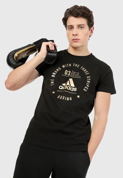 vacío Nominación vértice Camiseta Negro-Dorado adidas Boxing Comunnityt - Compra Ahora | Dafiti  Colombia