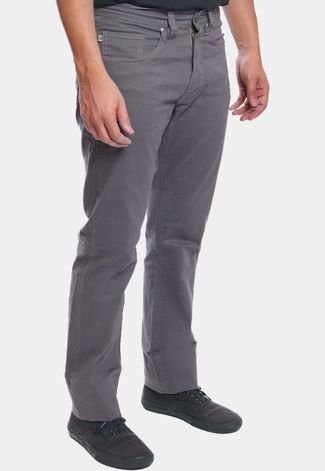 Calça de Sarja R7Jeans Masculina Modelo Tradicional Cinza