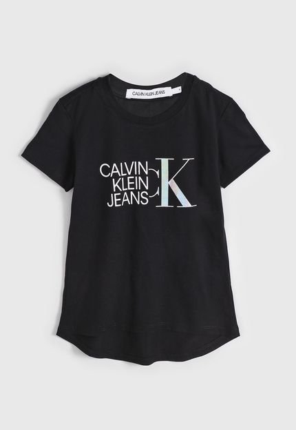 Blusa Calvin Klein Kids Infantil Logo Preta - Marca Calvin Klein Kids