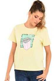 Camiseta Pop Corn Amarillo Ragged Pf51120551