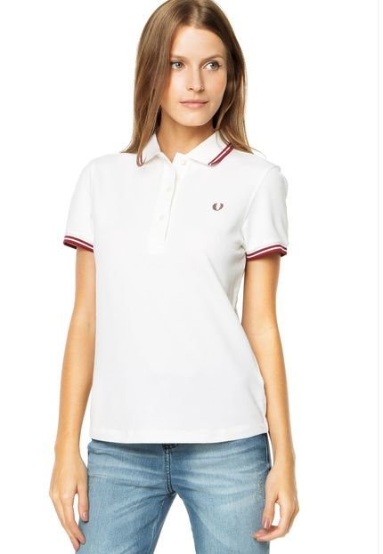 Camisa Polo Fred Perry TWIN Tipped Off-White - Marca Fred Perry