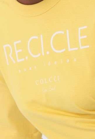 Camiseta Colcci Recicle Amarela