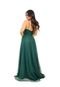 Vestido Longo de Festa Micro Tule Detalhe na Alcinha Marjorie Verde Esmeralda - Marca Cia do Vestido