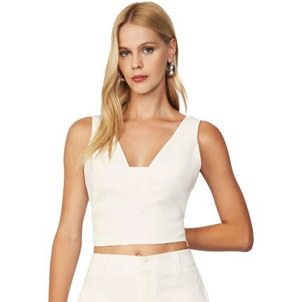 Top Acostamento Fashion Pr25 Off White Feminino - Marca Acostamento