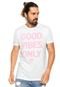 Camiseta HD Good Vibes Branca/Rosa - Marca HD
