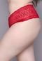 Calcinha Plus Size Com Renda Atraente Cintura Alta Bella Fiore Modas Vermelho - Marca Bella Fiore Modas
