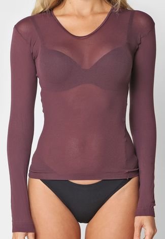 Lupo Women's Second Skin Long Sleeve Sheer Top