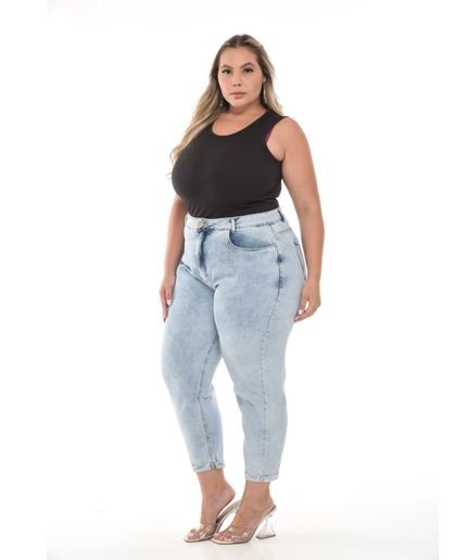 Calça Feminina Jeans Plus Mom - Marca Razon Jeans