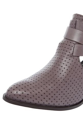 Ankle Boot Ramarim Cut Out Cinza