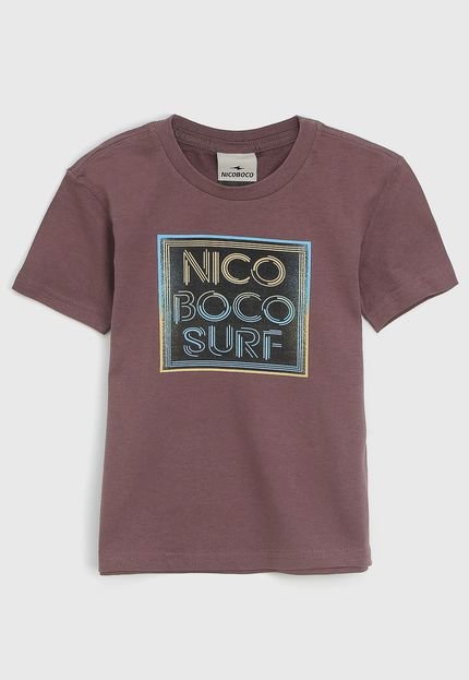 Camiseta Nicoboco Infantil Lettering Azul-Marinho - Marca Nicoboco