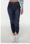 Calça Jeans Mom Jogger Sob Azul Escura com Elastano - Marca SOB