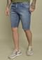 Bermuda Jeans Slim Lavagem Stone com Bolsos Dialogo Masculino - Marca Dialogo Jeans