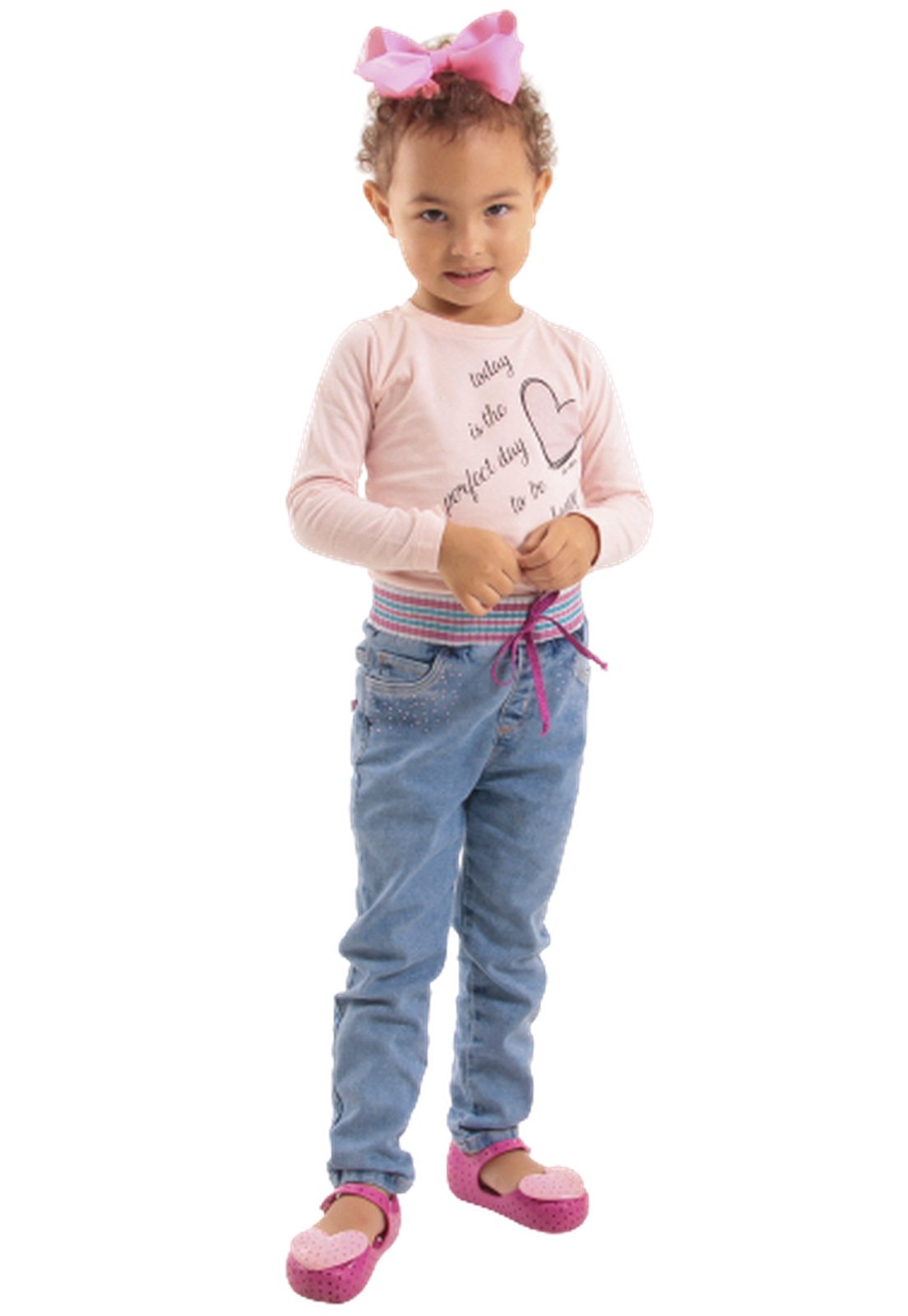 Calça Jeans Jogger Infantil Ribana Menina - Marca Quase Anjo