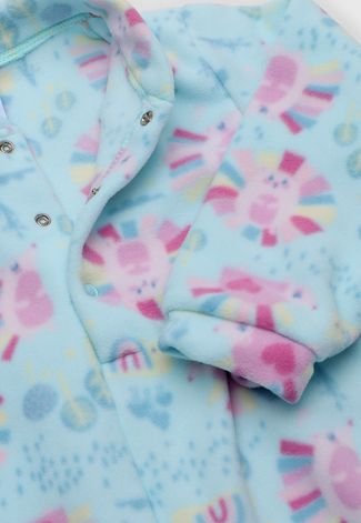 Pijama Bebê Tip Top Longo Ouriço Azul