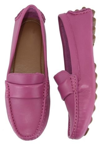 Mocassim Feminino em Couro Ravy Store Pink