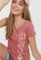 Camiseta Roxy Letrer Rosa - Marca Roxy