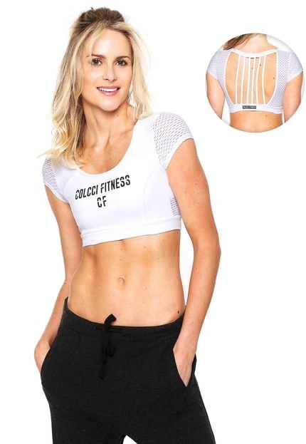 Top Colcci Fitness Costas Branco - Marca Colcci Fitness