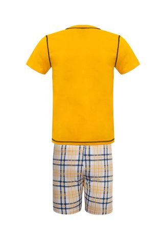 Pijama Lupo Kids Superstar Amarelo