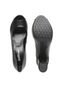 Peep Toe DAFITI SHOES Textura Recortes Preto - Marca DAFITI SHOES