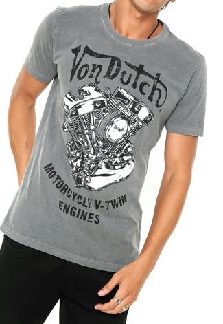 Camiseta Von Dutch  Engines Cinza