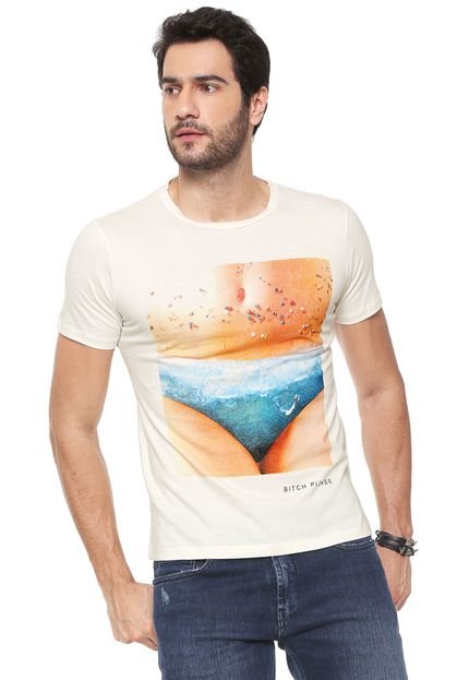 Camiseta Sergio K Bitch Please Off-white - Marca Sergio K