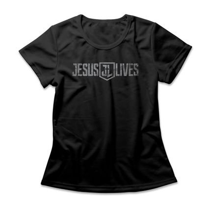 Camiseta Feminina Jesus Lives - Preto - Marca Studio Geek 