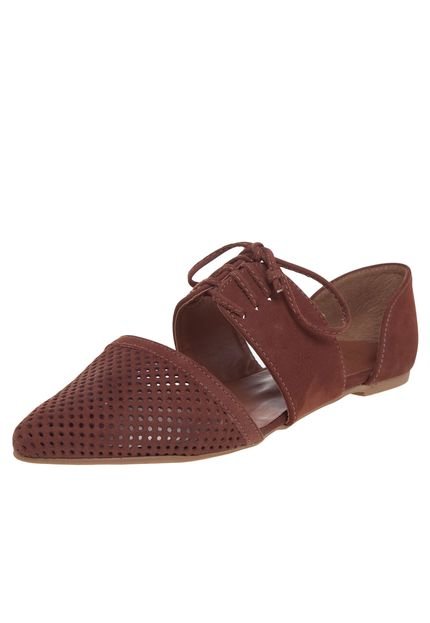 Oxford Couro My Shoes Aberto Marrom - Marca My Shoes