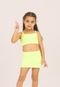 Shorts Saia Infantil Menina Canelada Lavin Basic 4 ao 16 10-A  Verde neon - Marca Lavin Basic