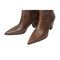 Bota Feminina Bico Fino Cano Longo Couro Salto 6 cm Camel - Marca Spinelli