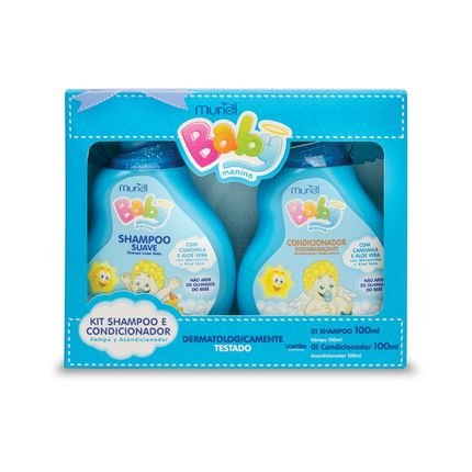 Kit Shampoo e Condicionador 100 ML Menino Menina Muriel Baby Azul - Marca Koala Baby