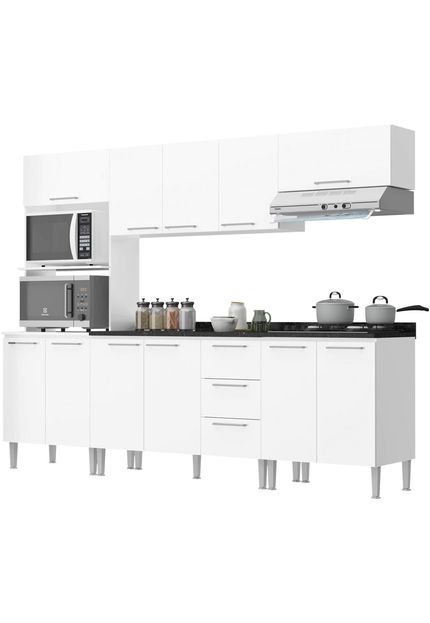 Cozinha Bianca Branco C/ Tampo Genialflex Móveis - Marca GenialFlex Móveis