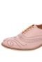 Oxford Couro My Shoes Vazados Rosa - Marca My Shoes