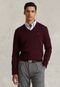 Suéter Tricot Polo Ralph Lauren Reto Logo Vinho - Marca Polo Ralph Lauren